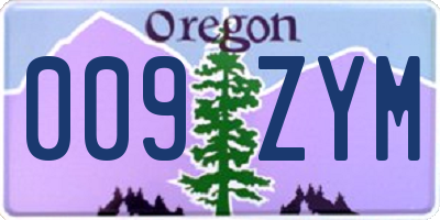 OR license plate 009ZYM