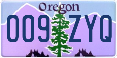 OR license plate 009ZYQ