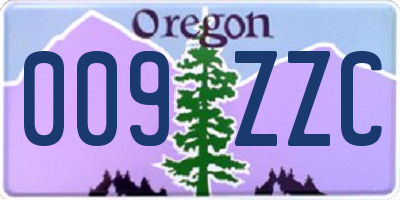 OR license plate 009ZZC