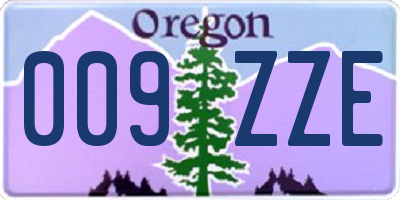OR license plate 009ZZE
