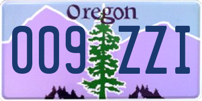 OR license plate 009ZZI