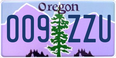 OR license plate 009ZZU