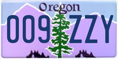 OR license plate 009ZZY