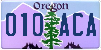 OR license plate 010ACA