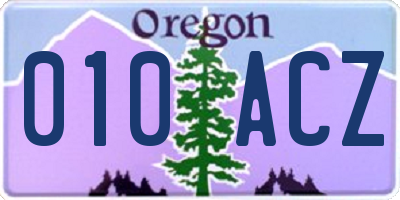 OR license plate 010ACZ