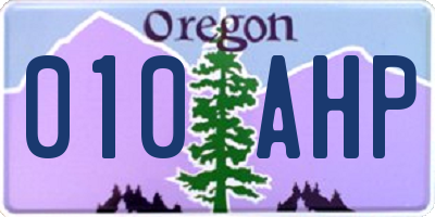 OR license plate 010AHP