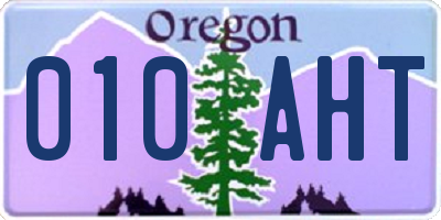OR license plate 010AHT