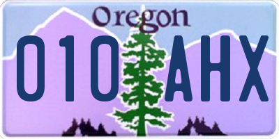 OR license plate 010AHX