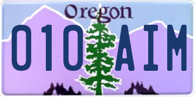 OR license plate 010AIM