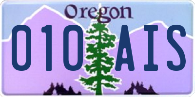 OR license plate 010AIS