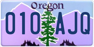 OR license plate 010AJQ