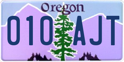 OR license plate 010AJT