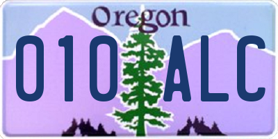 OR license plate 010ALC