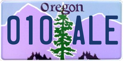 OR license plate 010ALE
