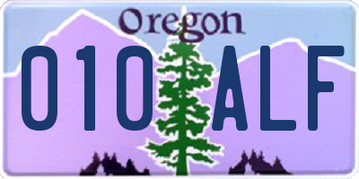 OR license plate 010ALF