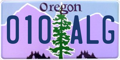 OR license plate 010ALG