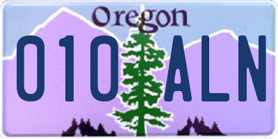 OR license plate 010ALN