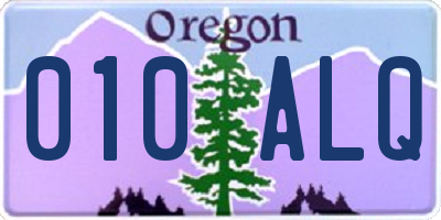 OR license plate 010ALQ
