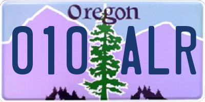 OR license plate 010ALR