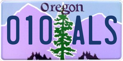 OR license plate 010ALS