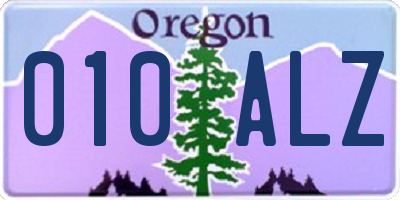 OR license plate 010ALZ