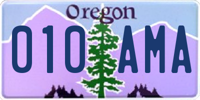 OR license plate 010AMA