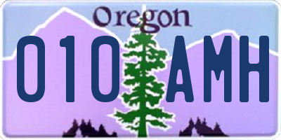 OR license plate 010AMH