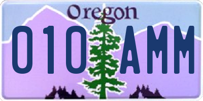 OR license plate 010AMM