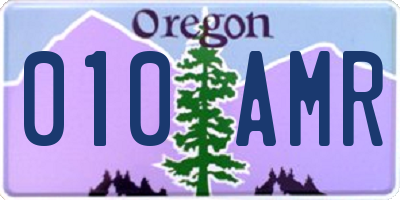 OR license plate 010AMR