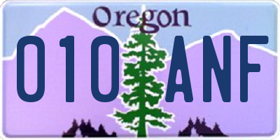 OR license plate 010ANF