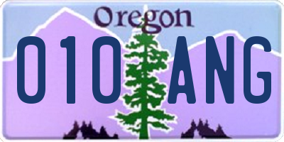 OR license plate 010ANG