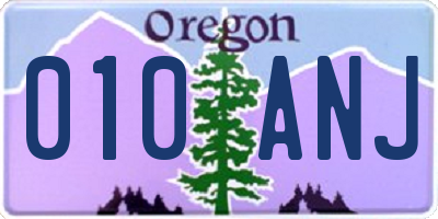 OR license plate 010ANJ