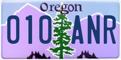 OR license plate 010ANR