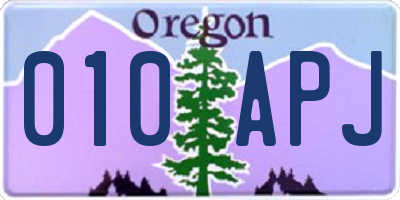 OR license plate 010APJ