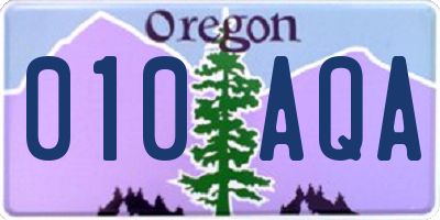 OR license plate 010AQA