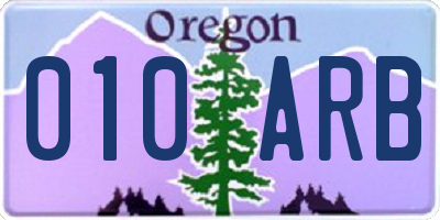 OR license plate 010ARB