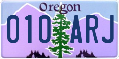 OR license plate 010ARJ