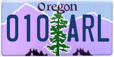 OR license plate 010ARL