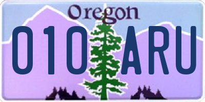 OR license plate 010ARU