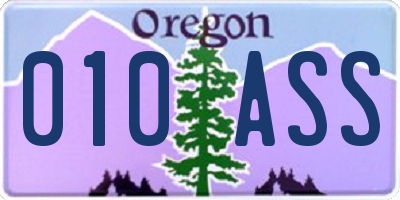 OR license plate 010ASS