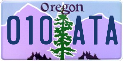 OR license plate 010ATA