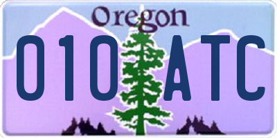 OR license plate 010ATC