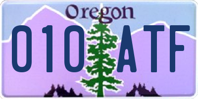 OR license plate 010ATF