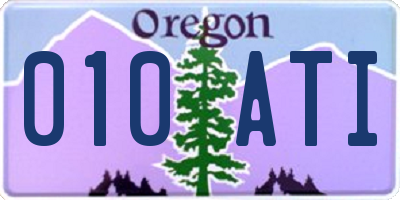 OR license plate 010ATI