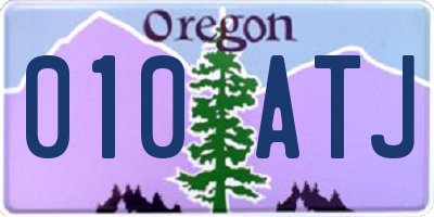 OR license plate 010ATJ