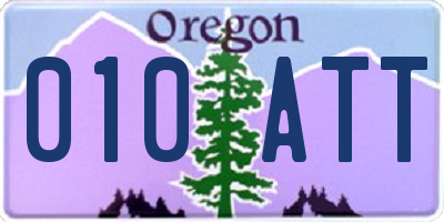 OR license plate 010ATT