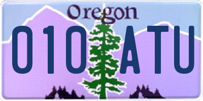 OR license plate 010ATU