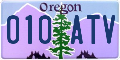 OR license plate 010ATV