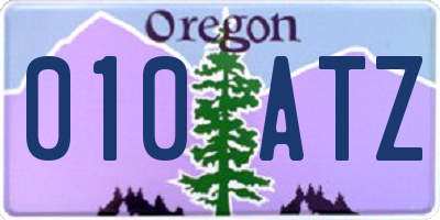OR license plate 010ATZ