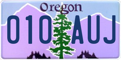 OR license plate 010AUJ